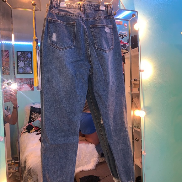 Light washed and denim ripped jeans - Picture 5 of 12